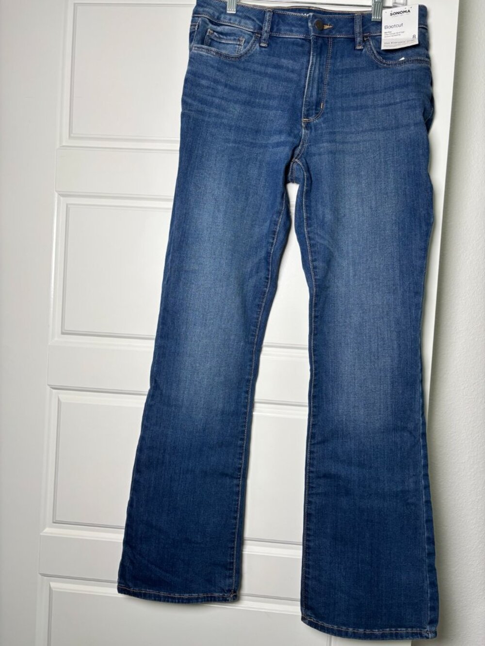 NWT Sonoma Bootcut Jeans Women's Size 8 Mid Rise Stretch Blue - Picture 2 of 13